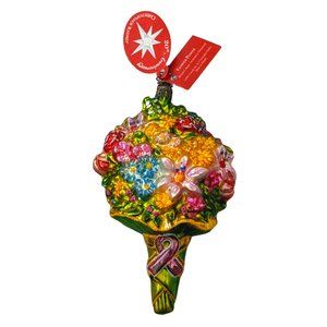 Christopher Radko 2004 20th Anniversary Breast Cancer Bouquet Ornament